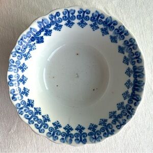 cut-sponge antique ironstone bowl by MAYER POTTERY